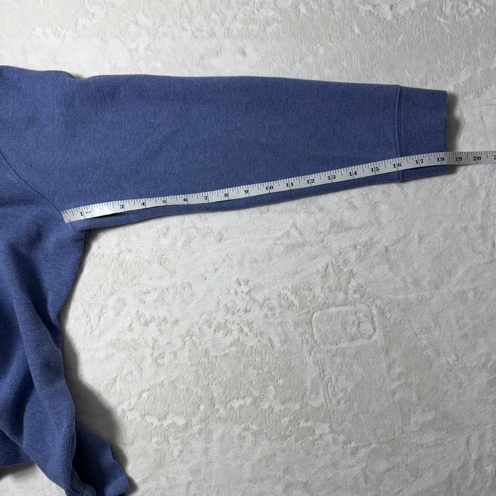 Polo Ralph Lauren Sweater Men Size XL Blue Heather Quarter Zip Pullover Red Pony